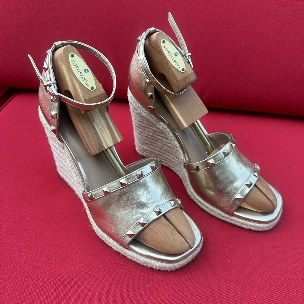 Mix No. 6 Gold Metallic Wedge Sandals